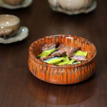 Decorative Colored-pencil Golden Precious Bowl