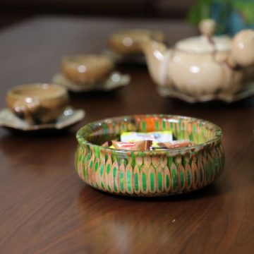 Decorative Colored-pencil Golden Precious Bowl