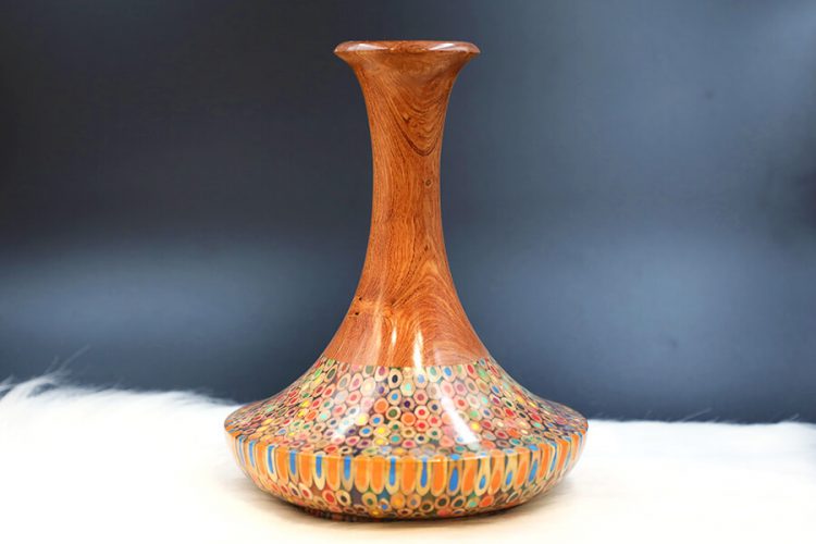 Decorative Colored-pencil High Tower Vase I