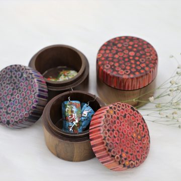 Decorative Colored-pencil Jewelry Box