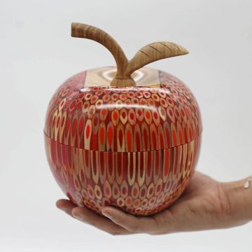 Decorative Colored-pencil Mini Happy Apple Box