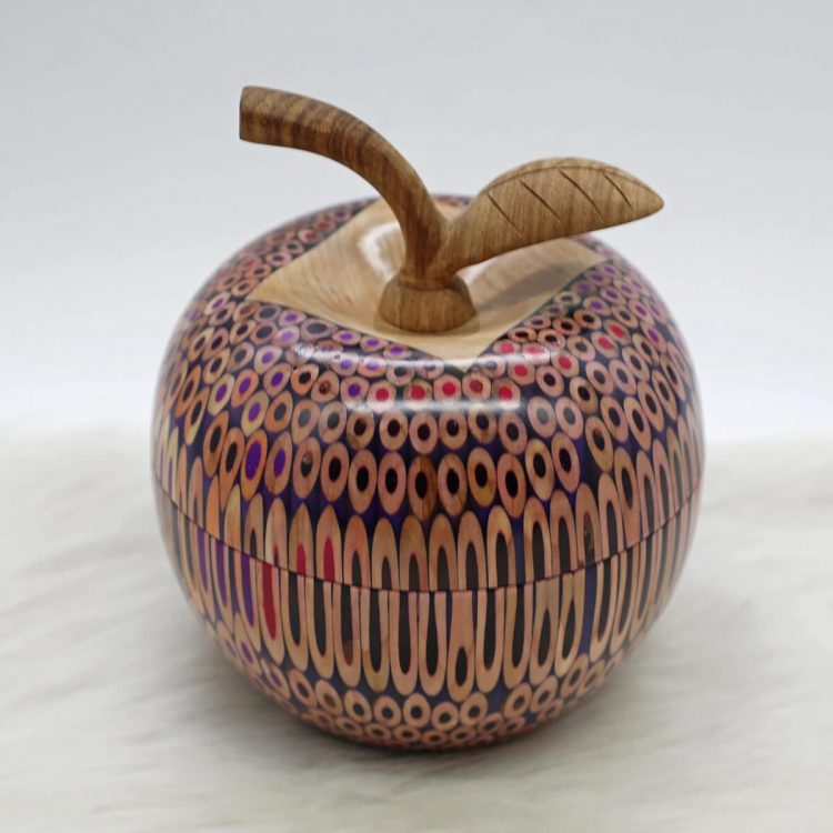 Decorative Colored-pencil Mini Happy Apple Box