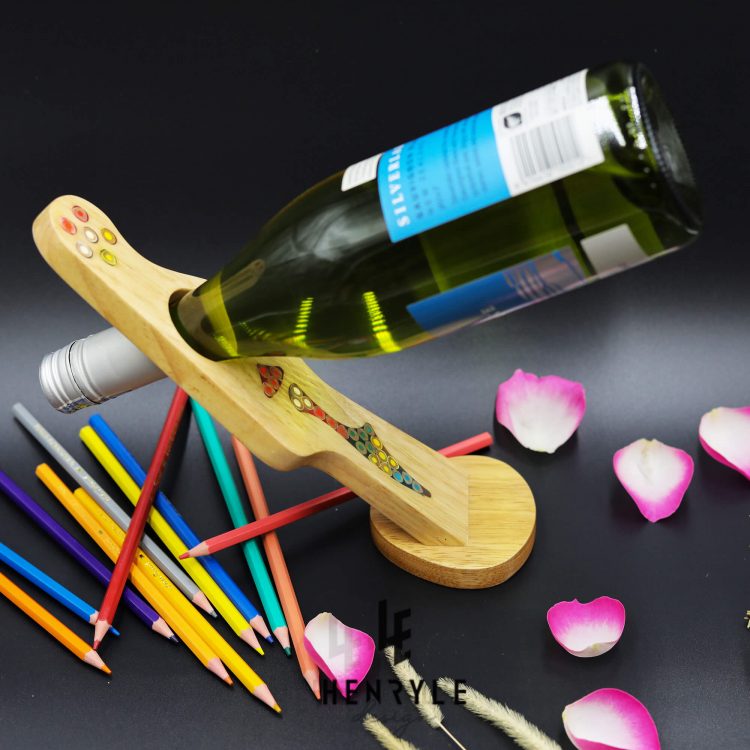 Decorative Lady Self Balance Guitar - Shape Colored-Pencil Wine Bottle Holder 1