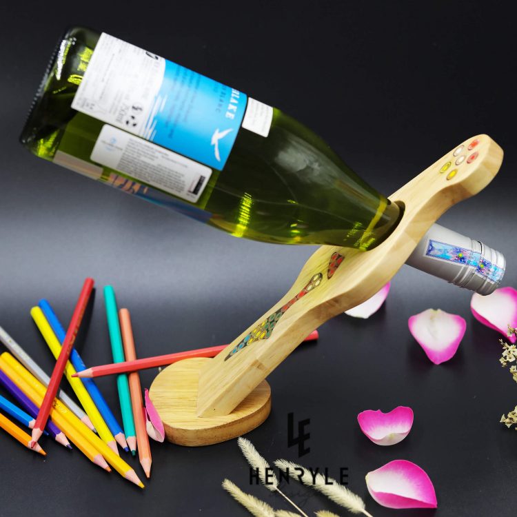 Decorative Lady Self Balance Guitar - Shape Colored-Pencil Wine Bottle Holder