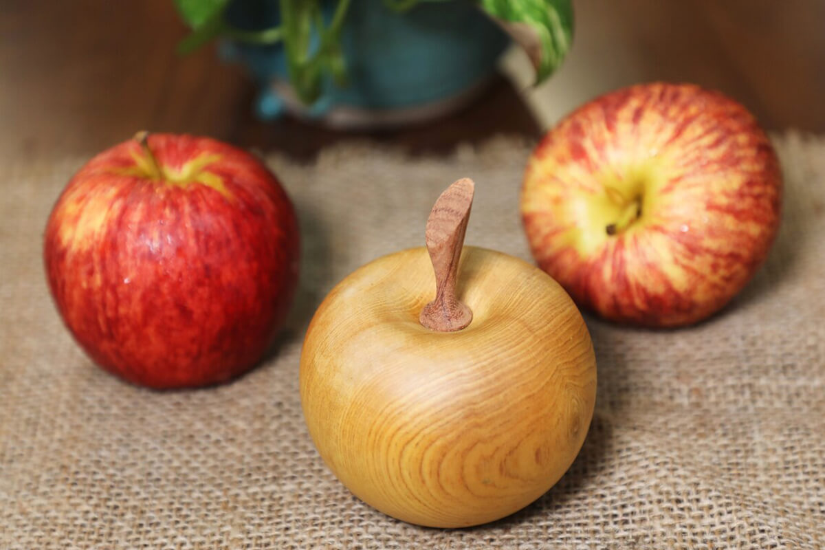 Decorative Wooden Apple 1