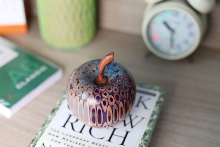 Decorative Wooden Colored-pencil Aleo Apple