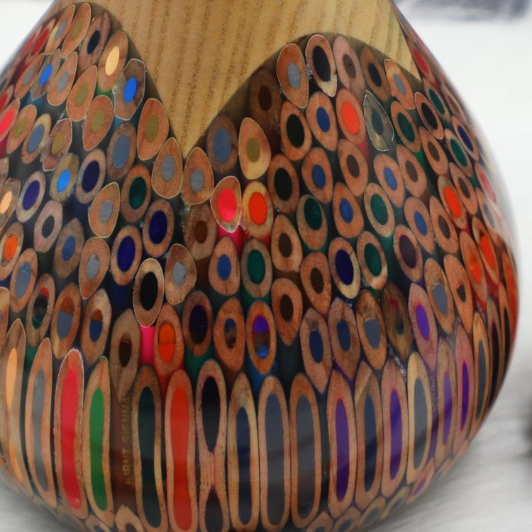 Decorative Wooden Colored-pencil Longevity Pear