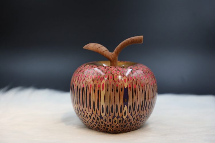 Decorative Wooden Colored-pencil Delato Apple