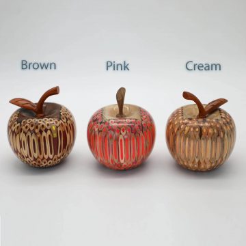 Decorative Wooden Colored-pencil Deleo Apple