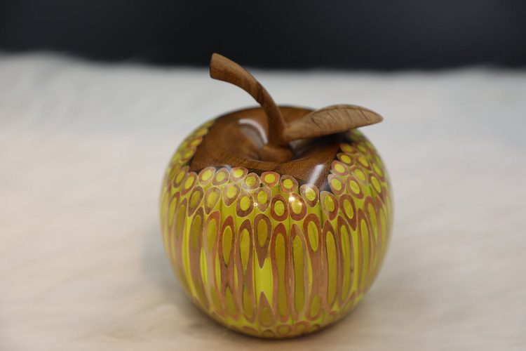 Decorative Wooden Colored-pencil Deleo Apple