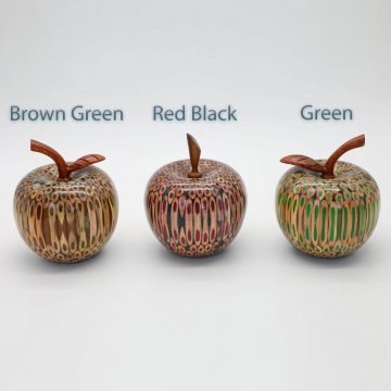 Decorative Wooden Colored-pencil Deleo Apple