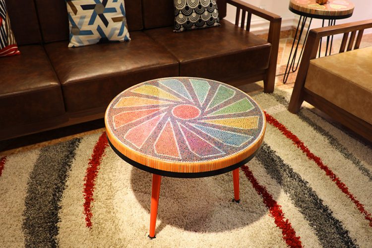 Diamond Colored-pencil Coffee Table