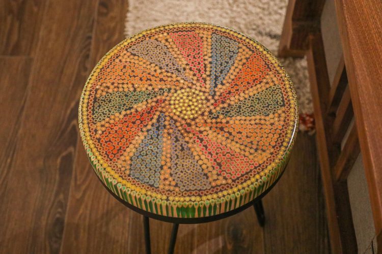 Diamond III Colored-pencil Coffee Table - Henry Le Design