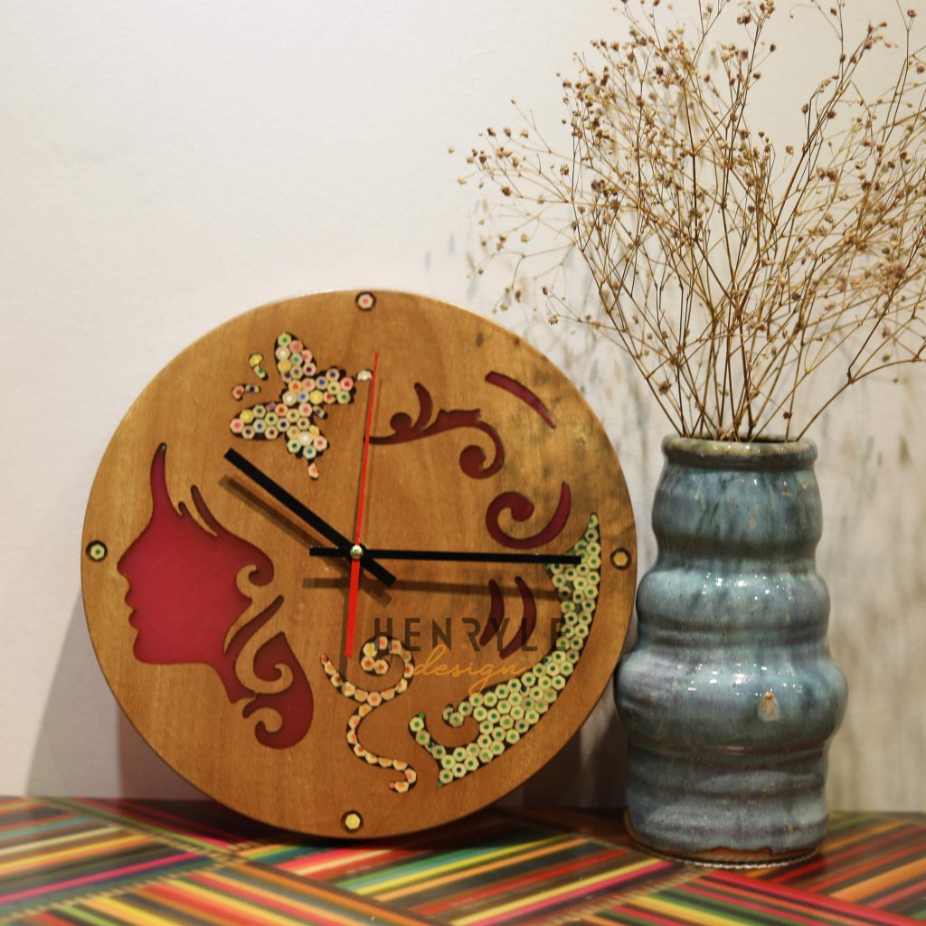 Unique Decorative Wall Clock Artworks Art Wooden Rustic Clocks