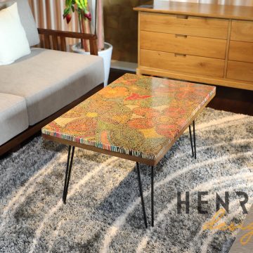 Exotic Flowers Colored-Pencil Coffee Table