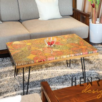 Exotic Flowers Colored-Pencil Coffee Table