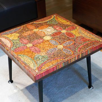 Five Blooms Colored-Pencil Coffee Table 2