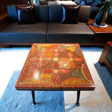 Five Blooms Colored-Pencil Coffee Table 5