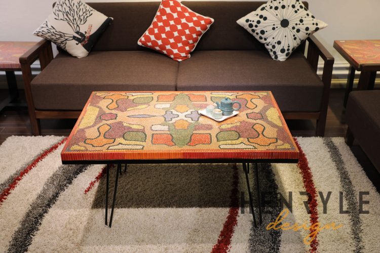 Flawless Symmetry Colored-Pencil Coffee Table