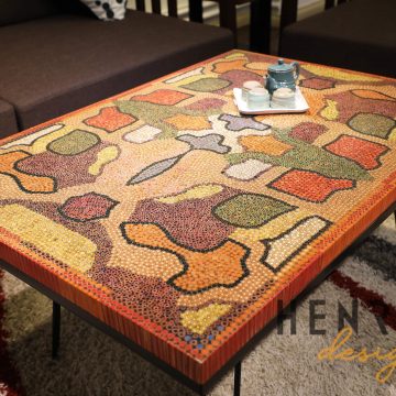 Flawless Symmetry Colored-Pencil Coffee Table