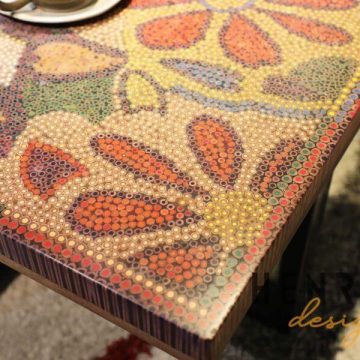 Floral Life Colored Pencil-Coffee Table 1