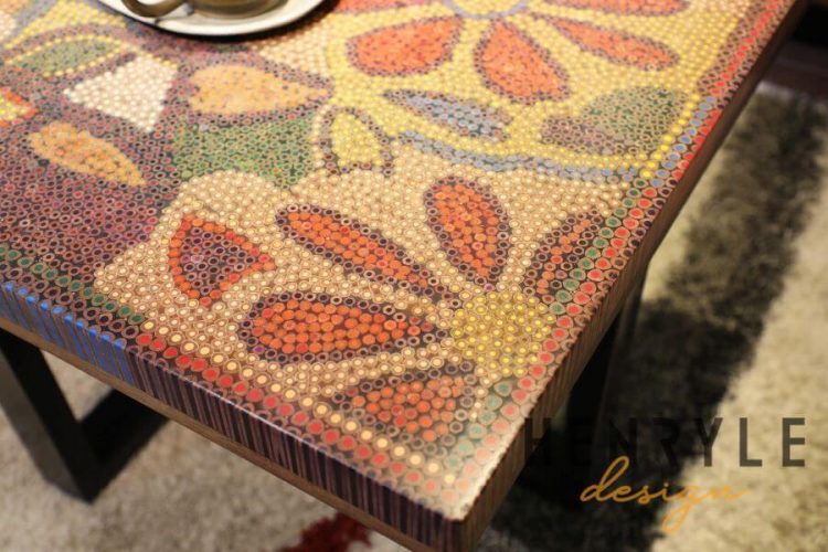 Floral Life Colored Pencil-Coffee Table 1
