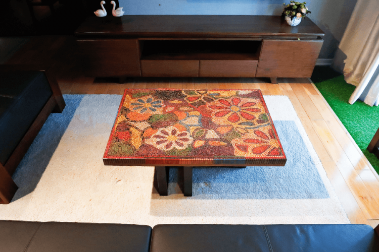 Floral Life Colored Pencil-Coffee Table