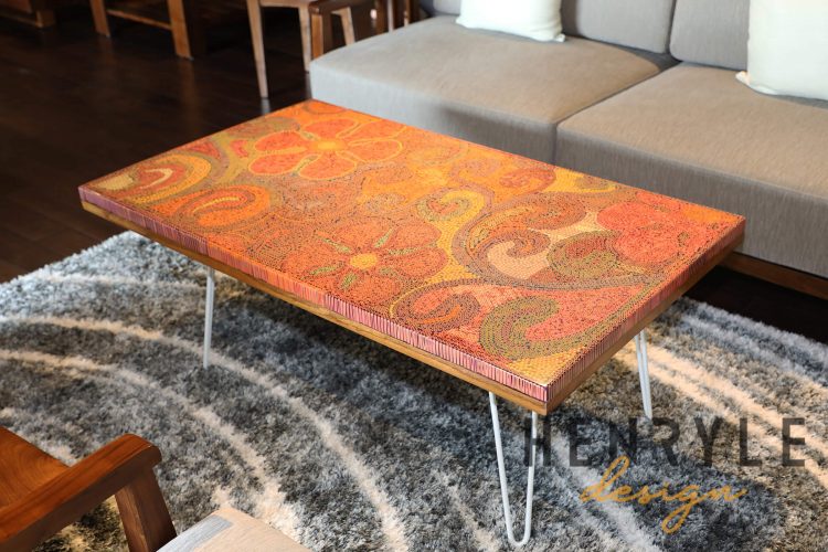 Garden of Eden Colored-Pencil Coffee Table