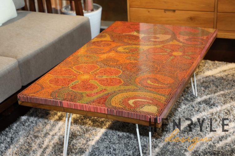 Garden of Eden Colored-Pencil Coffee Table