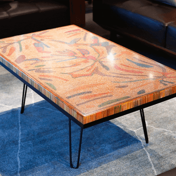 Golden Autumn Colored-Pencil Coffee Table II