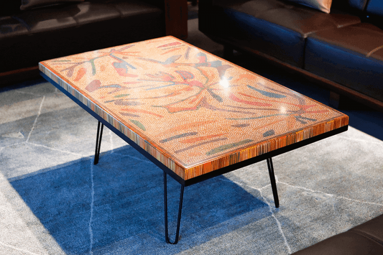 Golden Autumn Colored-Pencil Coffee Table II