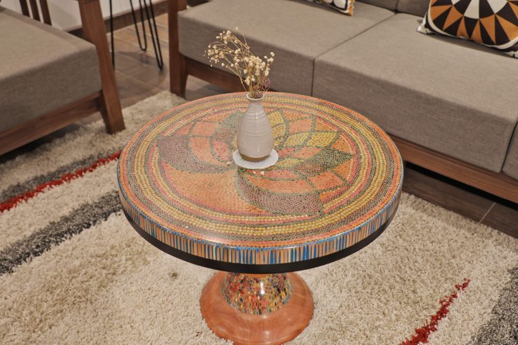 Great Lotus Colored-pencil Coffee Table