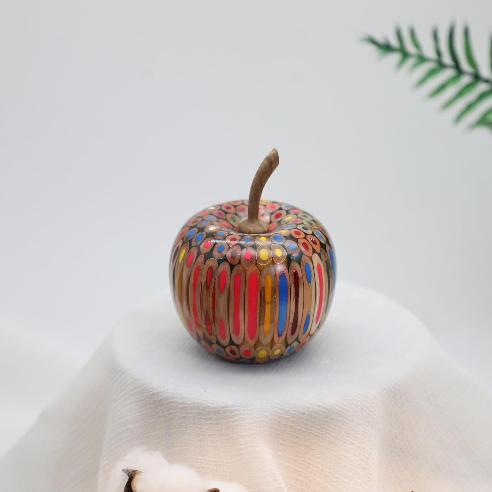 Handmade Apple Ornament - Resin Art Fruit Decor2