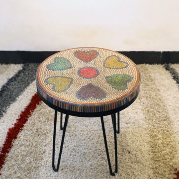 Heart Colored-pencil Coffee Table
