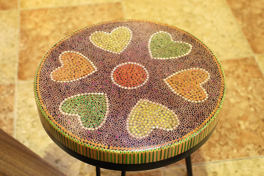 Heart IV Colored-pencil Coffee Table - Henry Le Design