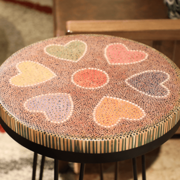 Heart II Colored-pencil Coffee Table