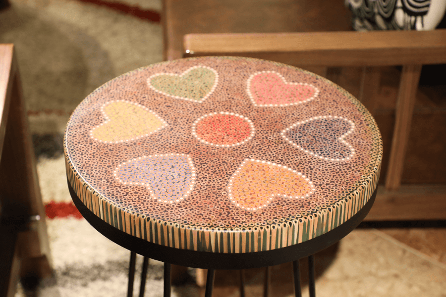 Heart II Colored-pencil Coffee Table