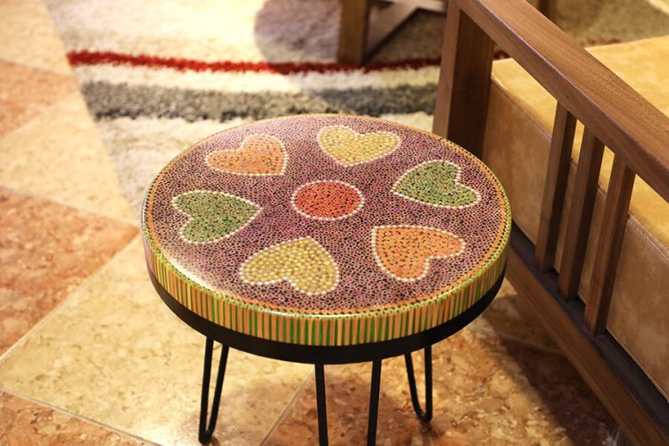 Heart IV Colored-pencil Coffee Tables