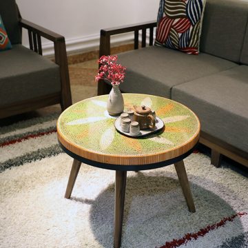 Honeysuckle Colored-pencil Coffee Table 1
