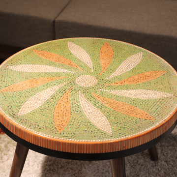 Honeysuckle Colored-pencil Coffee Table