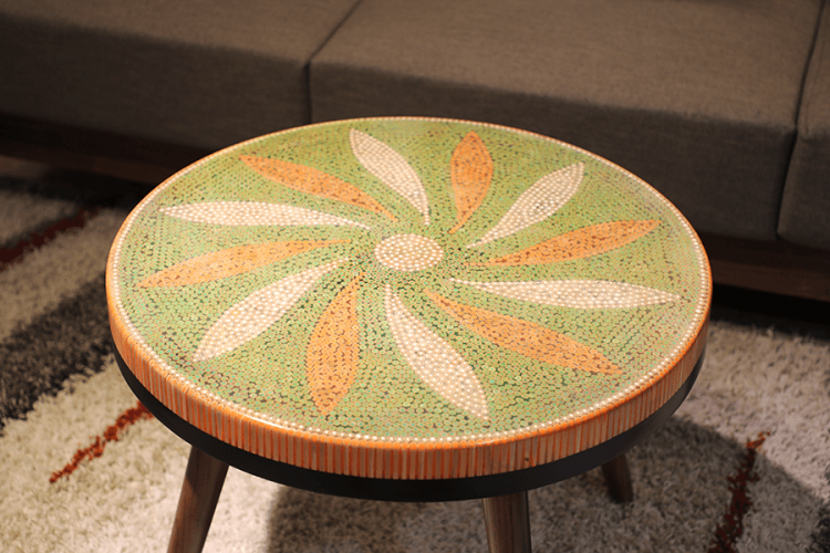 Honeysuckle Colored-pencil Coffee Table