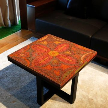 Jungle Flame Colored-Pencil Coffee Table 1