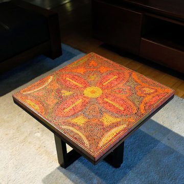 Jungle Flame Colored-Pencil Coffee Table 3