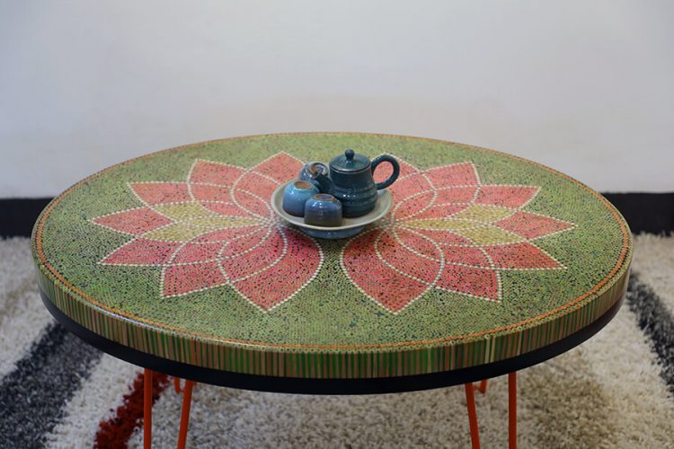 Lotus II Colored-pencil Coffee Table