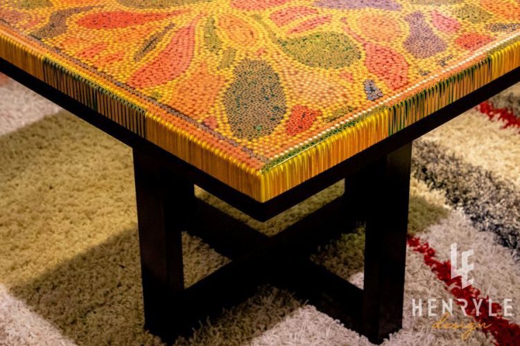 Lotus Pond V Colored-Pencil Coffee Table