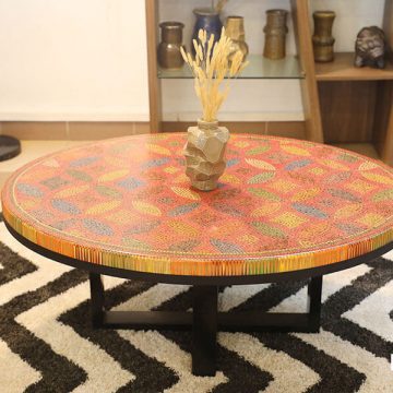 Lucky Coins Colored Pencil Coffee Table II
