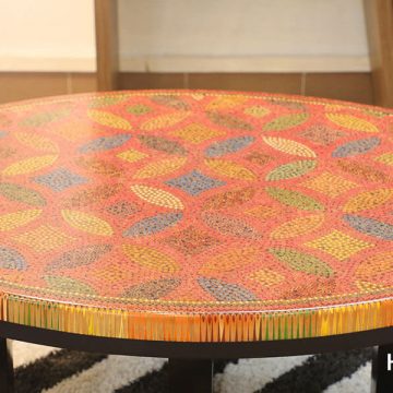 Lucky Coins Colored Pencil Coffee Table II