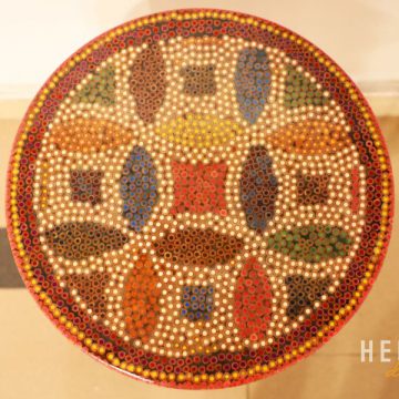 Lucky Coins Colored Pencil Coffee Table V 1