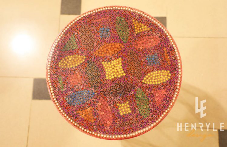 Lucky Coins Colored Pencil Coffee Table VI 1