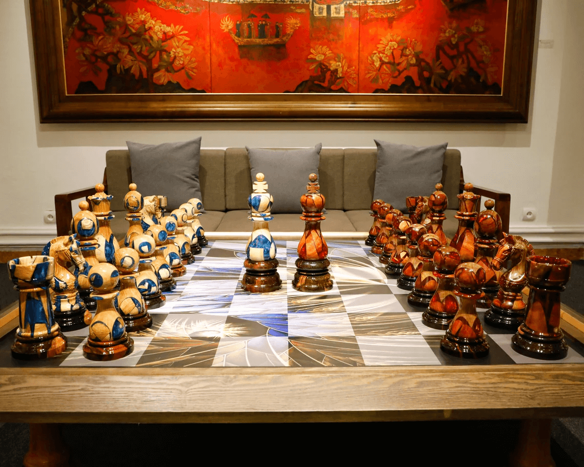 Standard Flat Tournament Chess Board (FIDE) - Henry Chess Sets